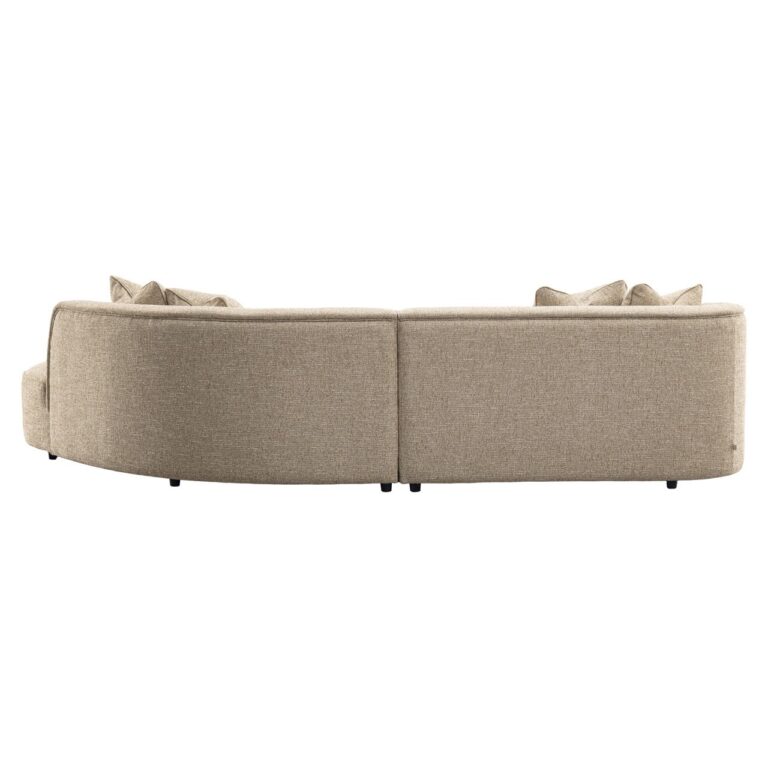 Sofa Romero sand tweed ottoman prawa ognioodporna