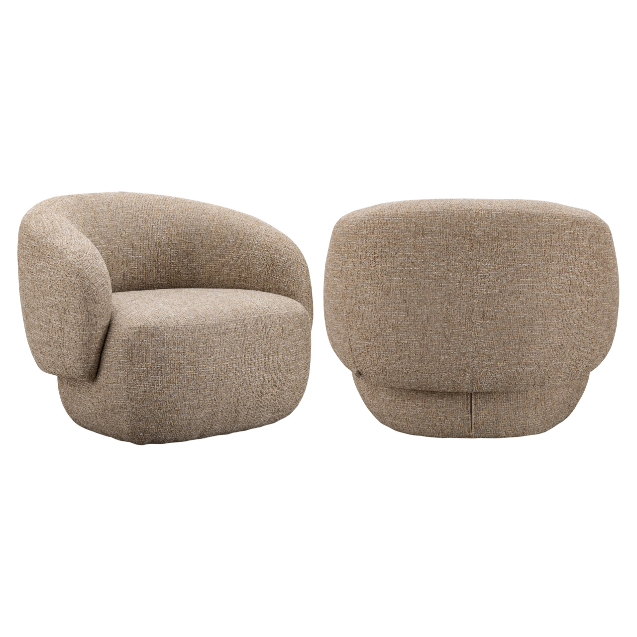 216602 - Lounge chair Milano sand tweed fire retardant