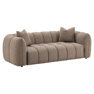216603 - Sofa Hogan mocca chunky 3-seater fire retardant