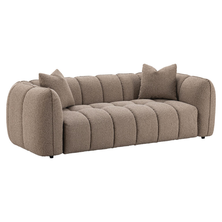 Sofa Hogan mocca chunky 3-osobowa ognioodporna