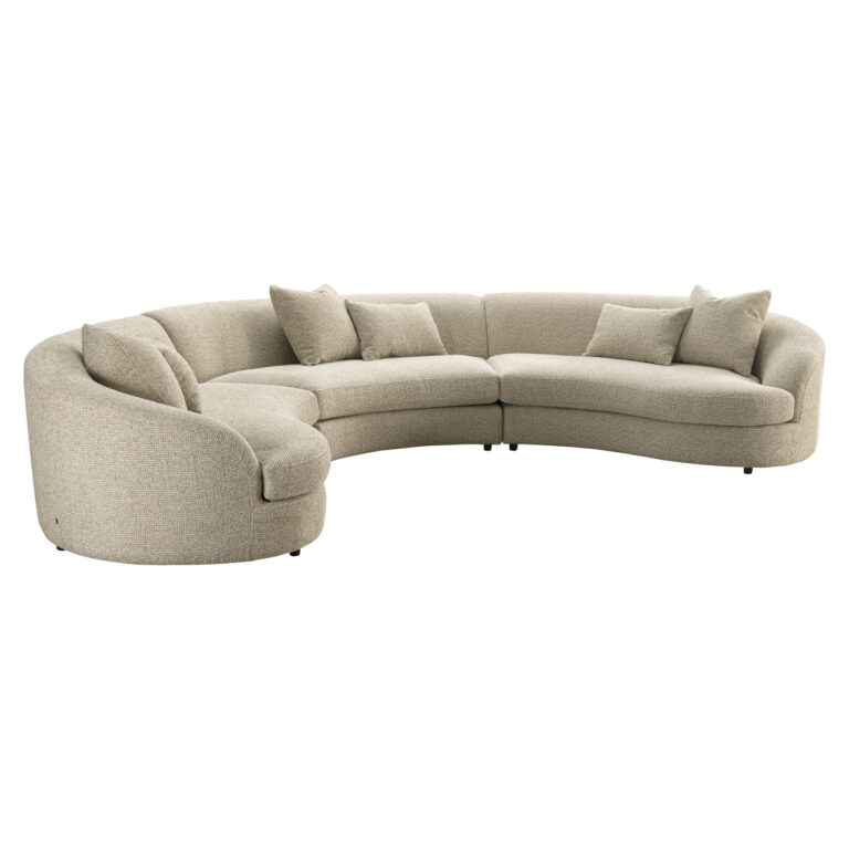 Sofa Morena kremowa, tkana w bloki