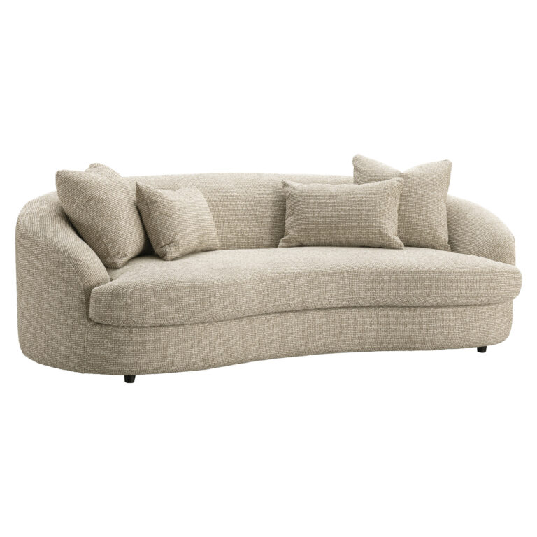 Sofa Morena kremowa, tkana w bloki