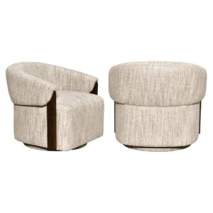 216737 - Lounge chair Marina natural softweave swivel fire retardant