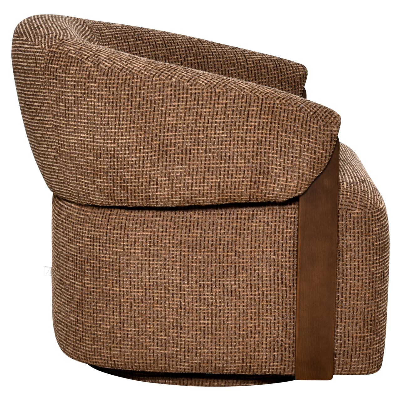 216738 - Lounge chair Marina brown blockweave swivel fire retardant