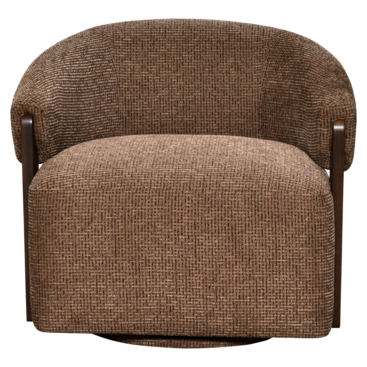 216738 - Lounge chair Marina brown blockweave swivel fire retardant