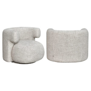 216740 - Lounge chair Talley cream tweed swivel