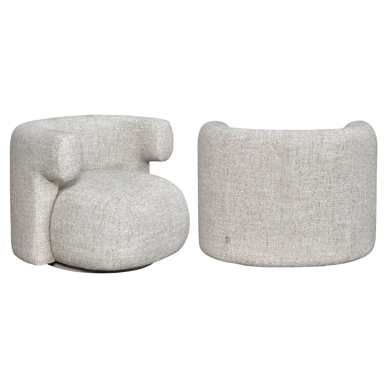 216740 - Lounge chair Talley cream tweed swivel