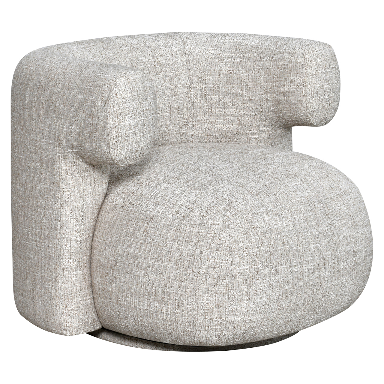 216740 - Lounge chair Talley cream tweed swivel