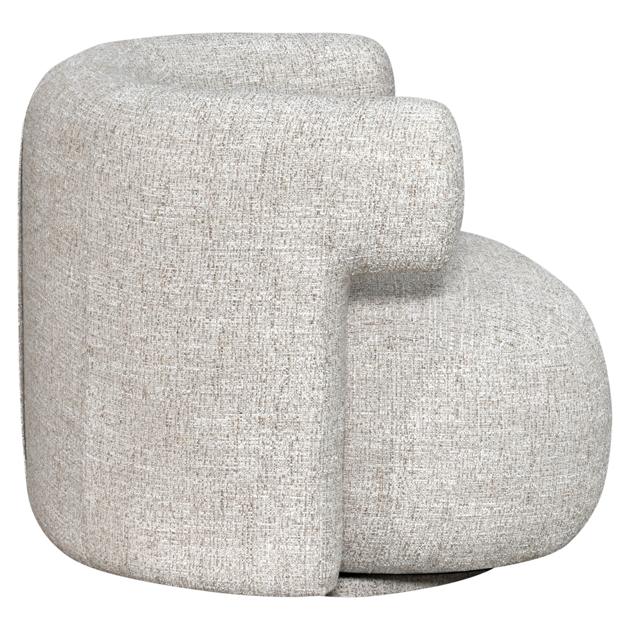 216740 - Lounge chair Talley cream tweed swivel