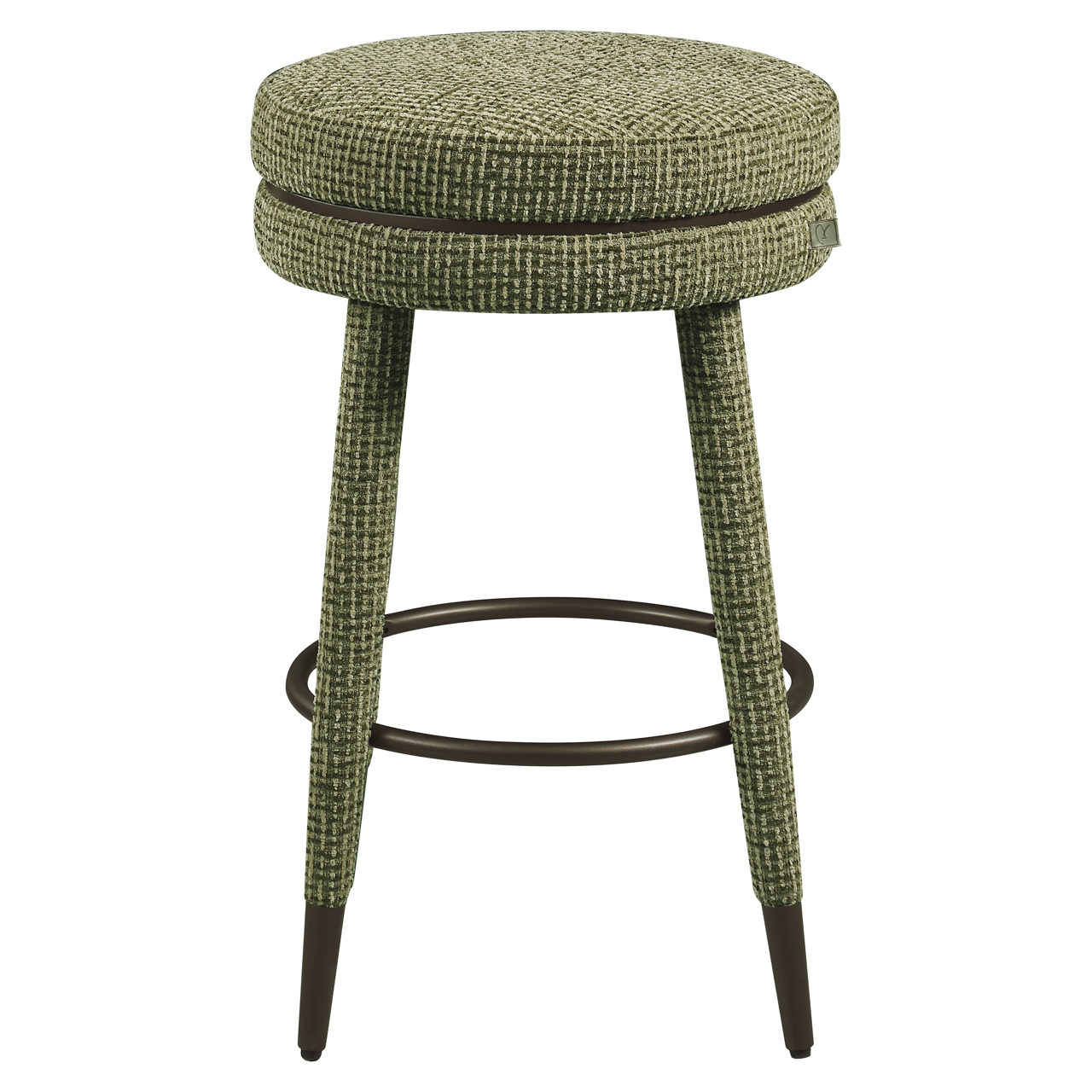 216747 - Counter stool Tenashar green blockweave swivel