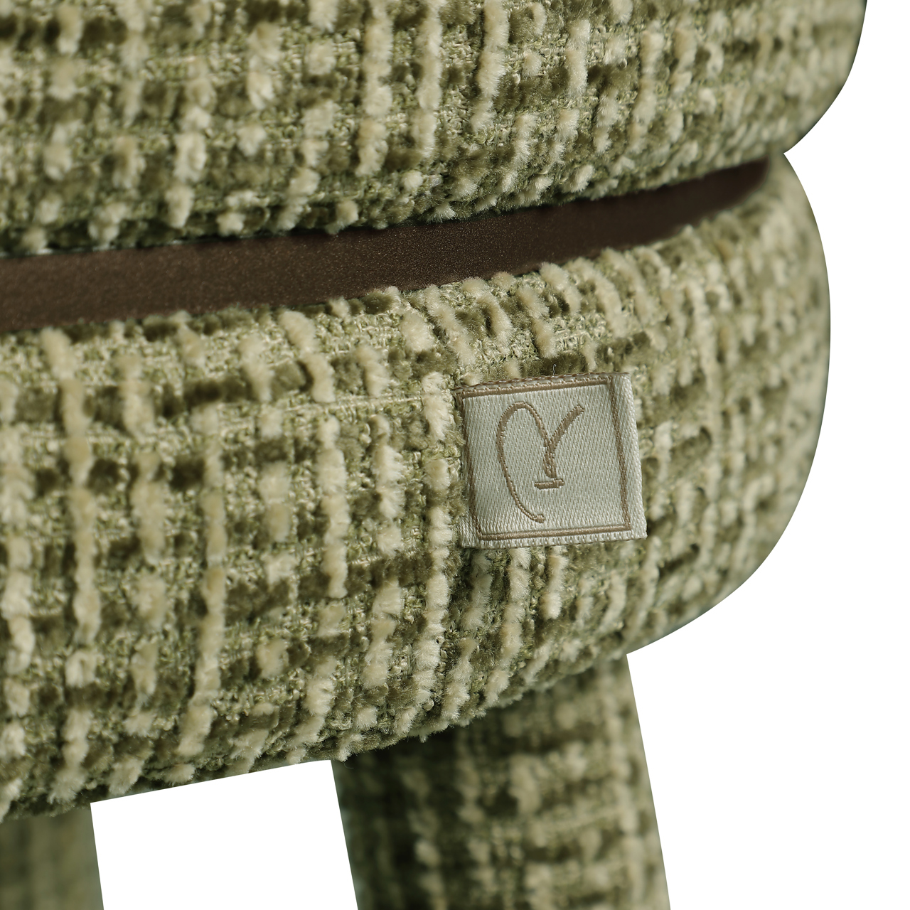 216747 - Counter stool Tenashar green blockweave swivel