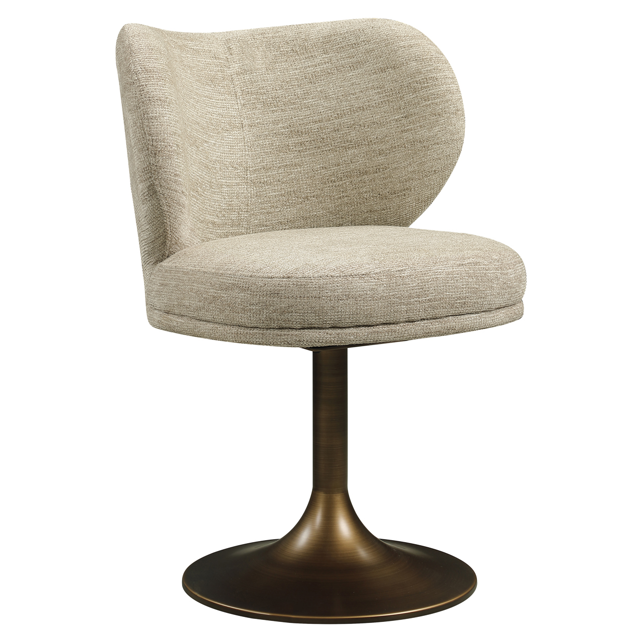 216762 - Dining chair Amely natural softweave swivel