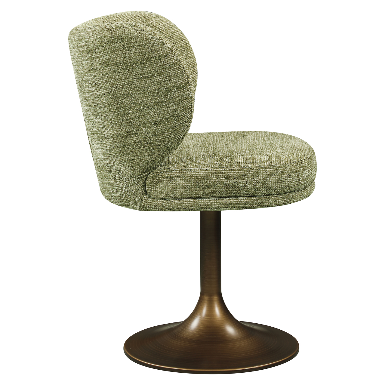 216763 - Dining chair Amely pistache softweave swivel