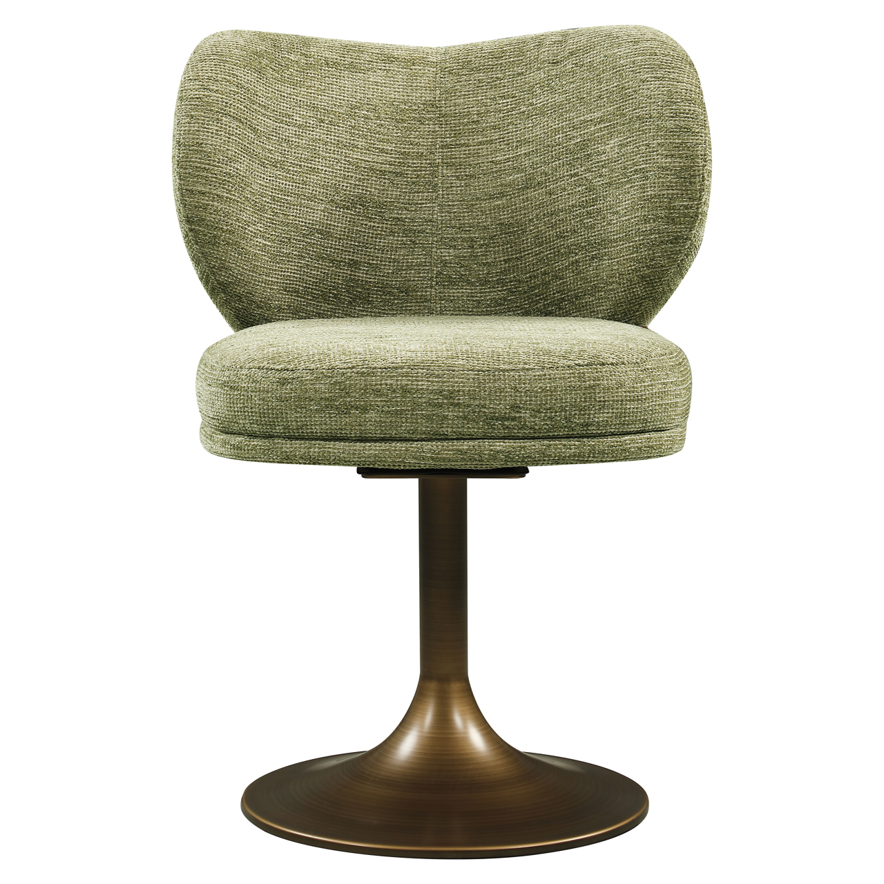 216763 - Dining chair Amely pistache softweave swivel