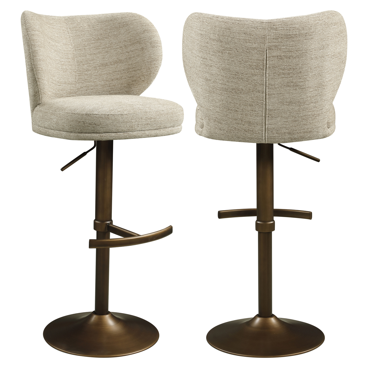 216764 - Bar stool Amely natural softweave swivel