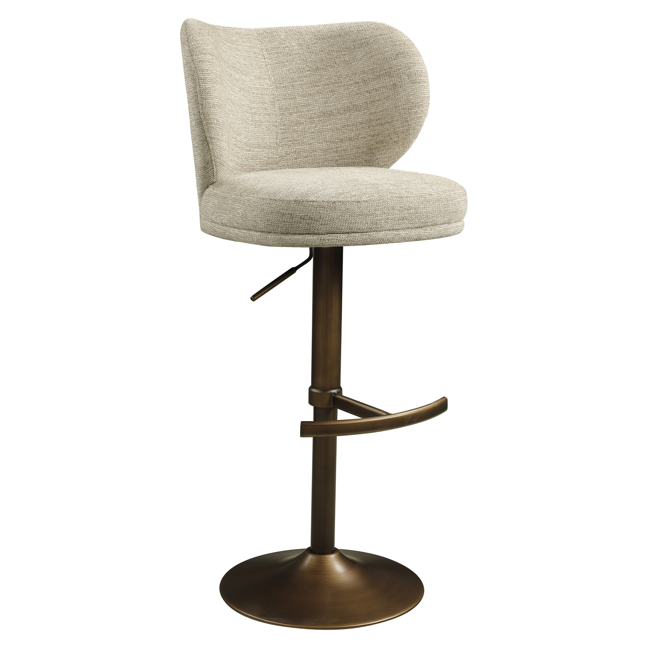 216764 - Bar stool Amely natural softweave swivel
