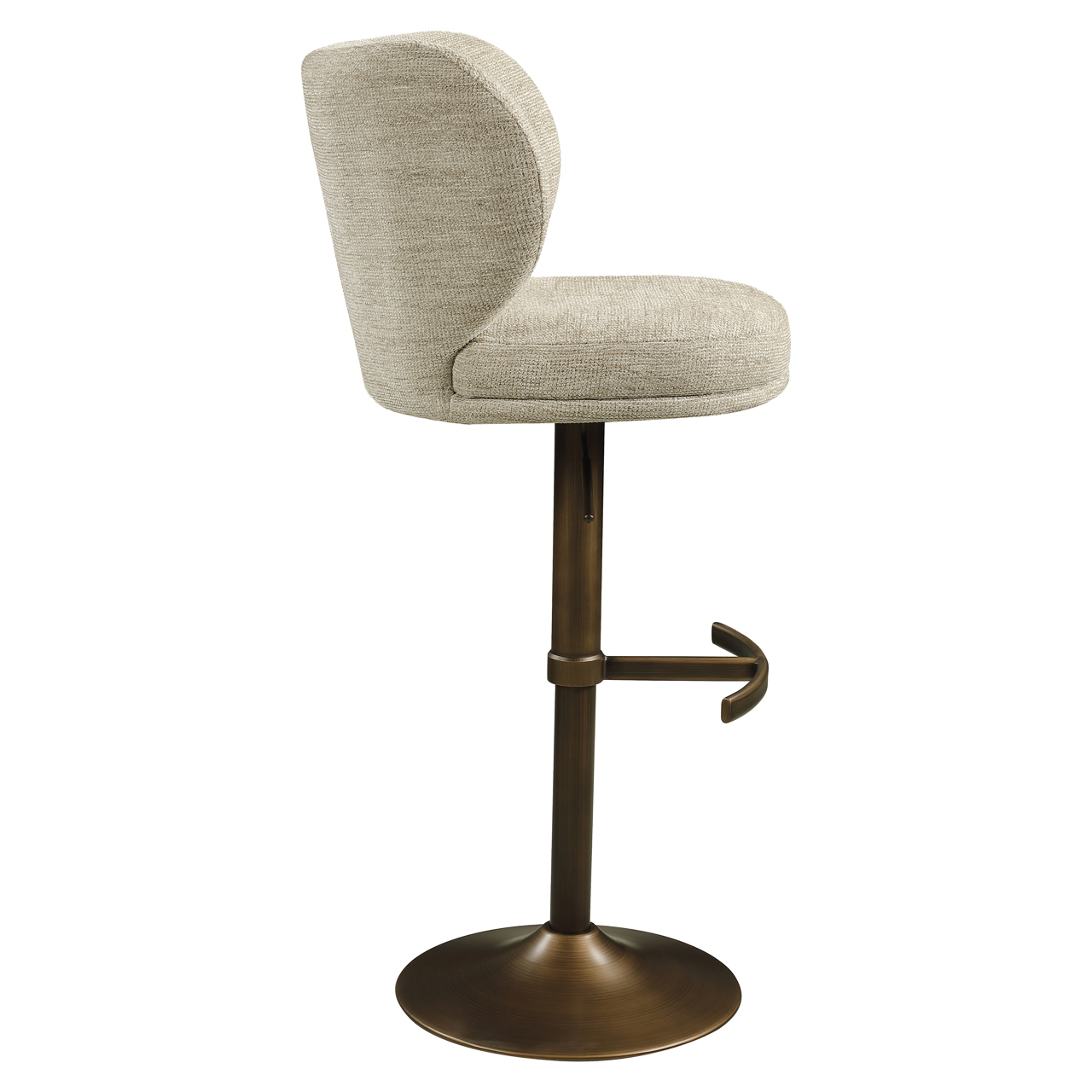 216764 - Bar stool Amely natural softweave swivel