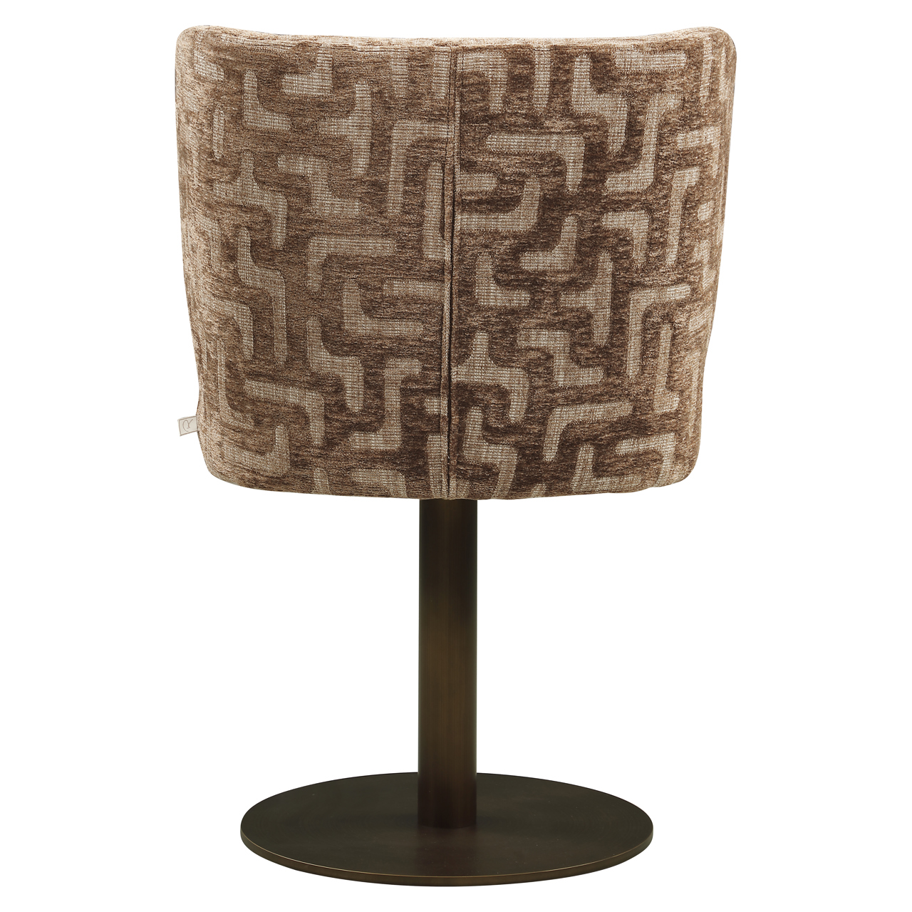 216768 - Dining chair Fiona brown labyrinth swivel