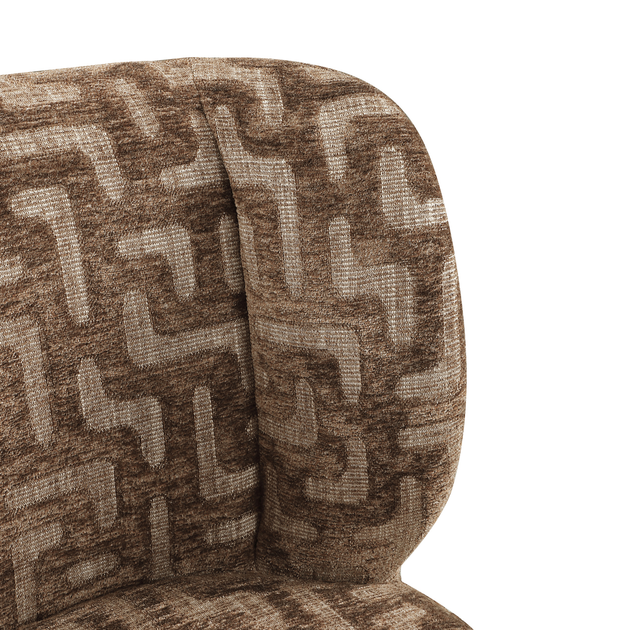 216768 - Dining chair Fiona brown labyrinth swivel