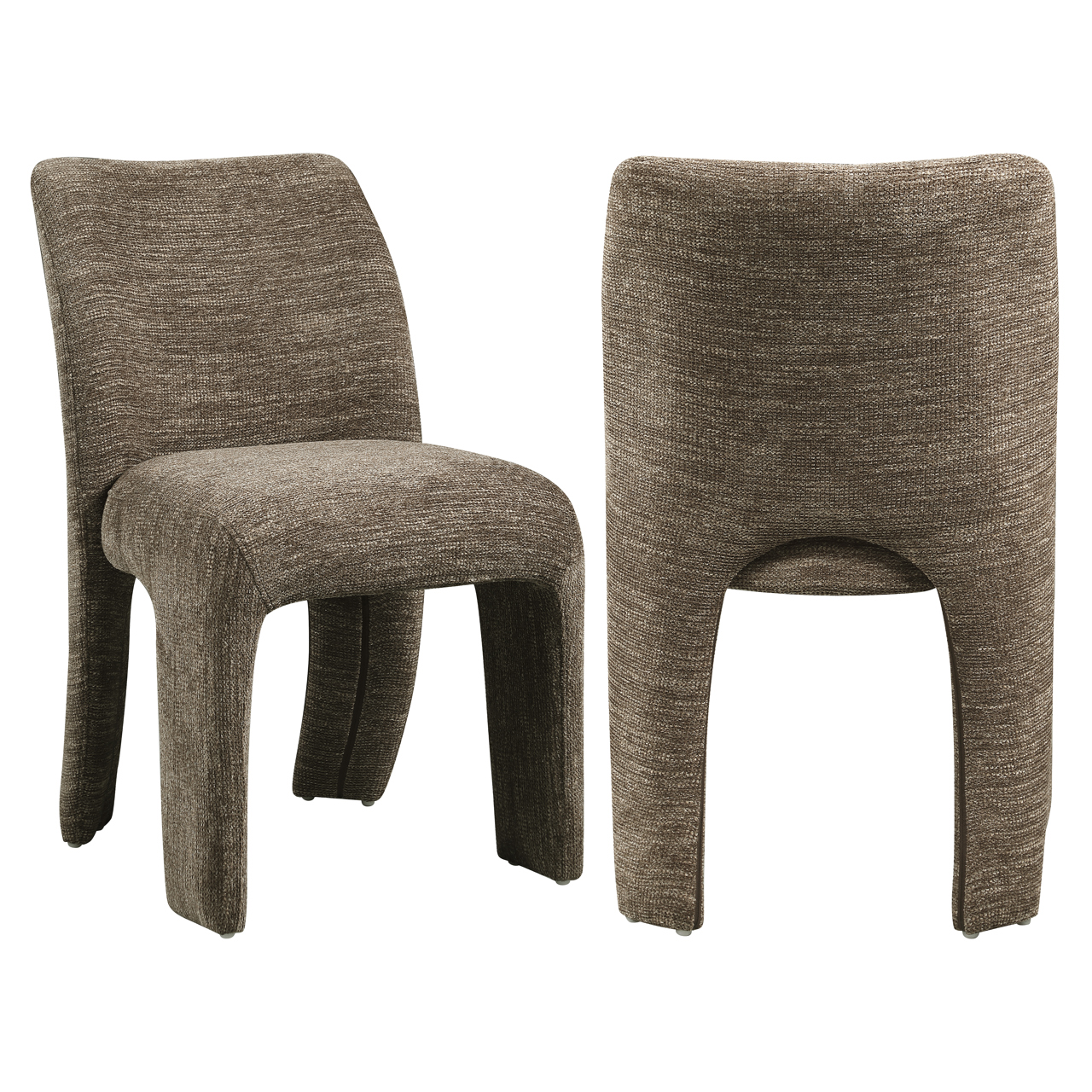 216771 - Dining chair Maya brown softweave (Set of 2)