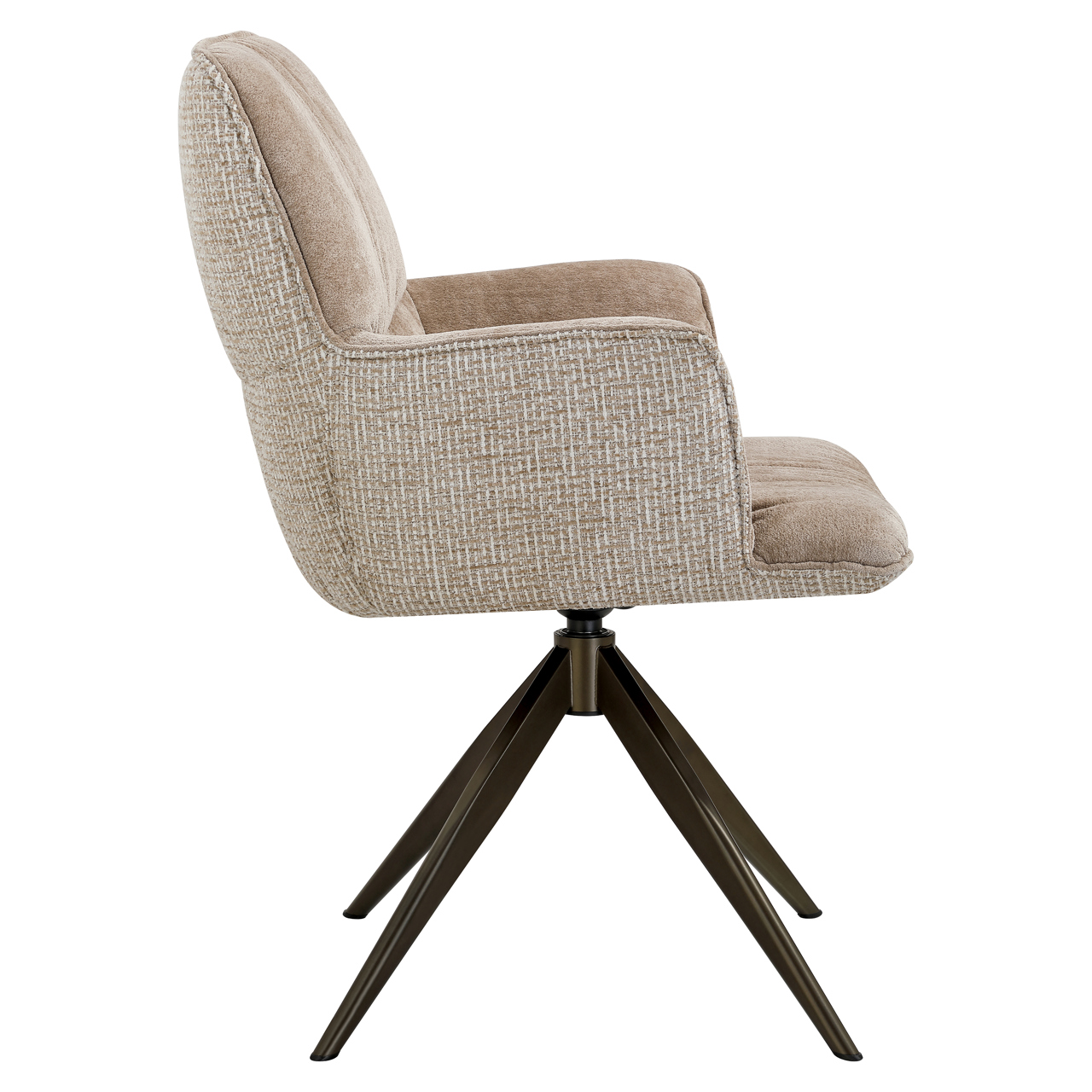 216781 - Dining chair Chase cream blockweave swivel