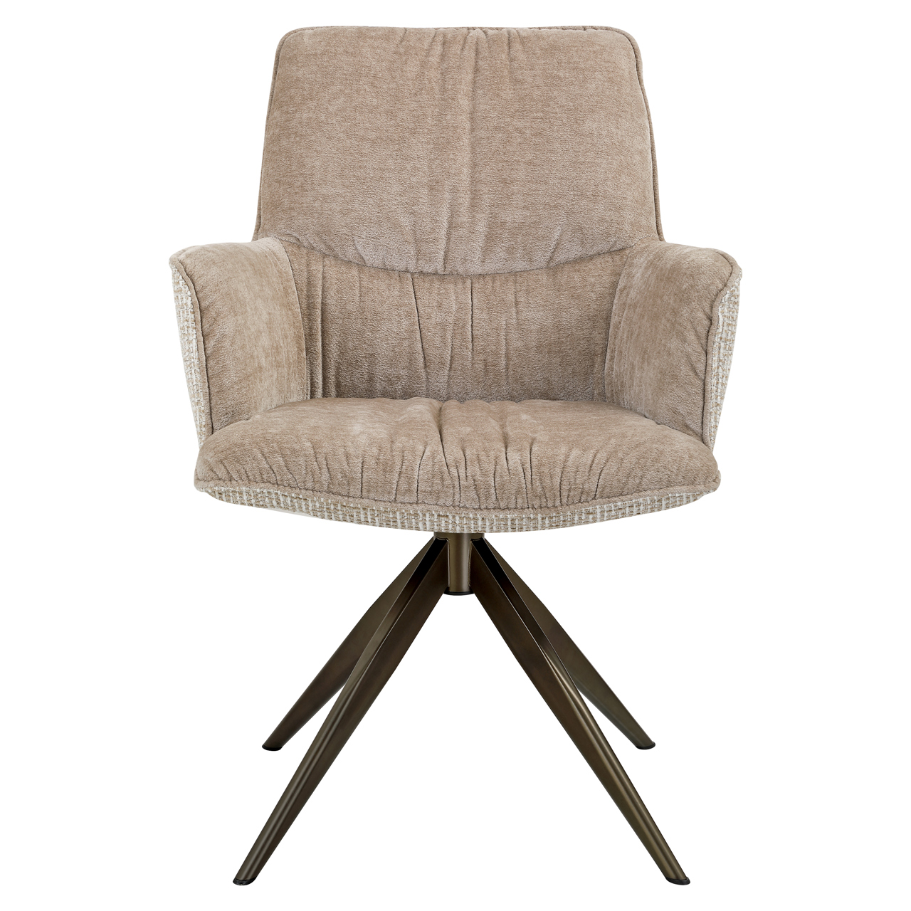 216781 - Dining chair Chase cream blockweave swivel