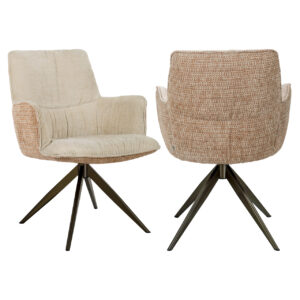 216782 - Dining chair Chase ginger jacquard swivel