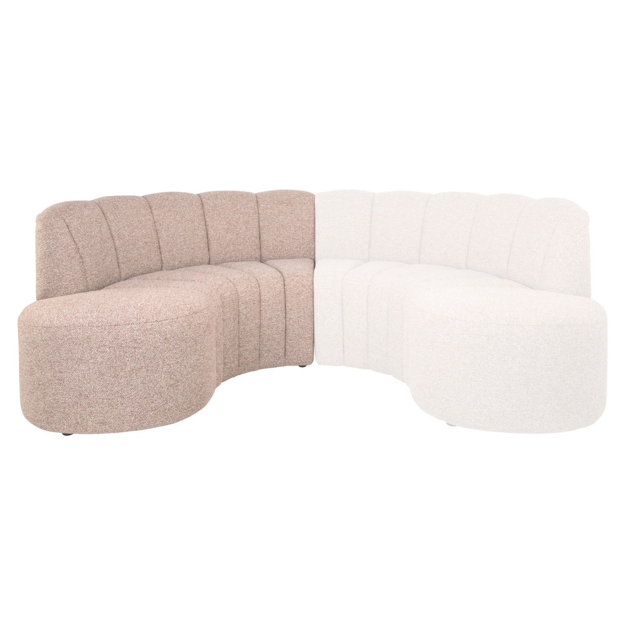 217104 - Dining bench Landmark customized open end left round