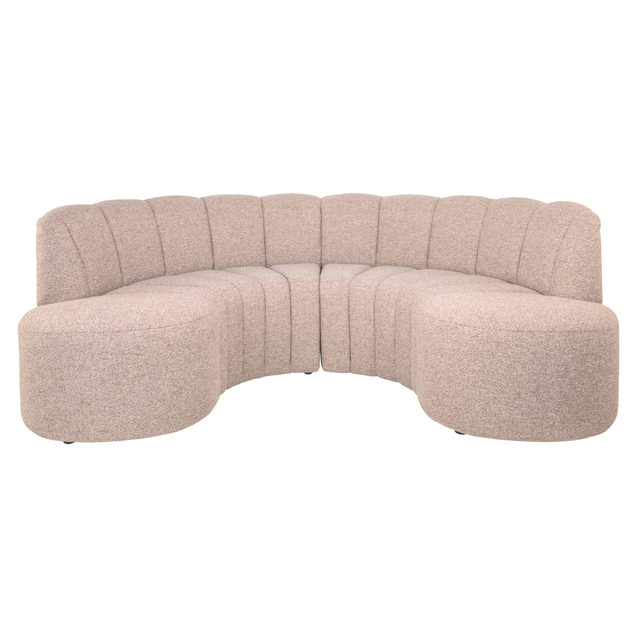 217118 - Dining bench Landmark cayenne cognac open end right round