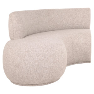 217122 - Dining bench Sorrobon cayenne ecru open end left round