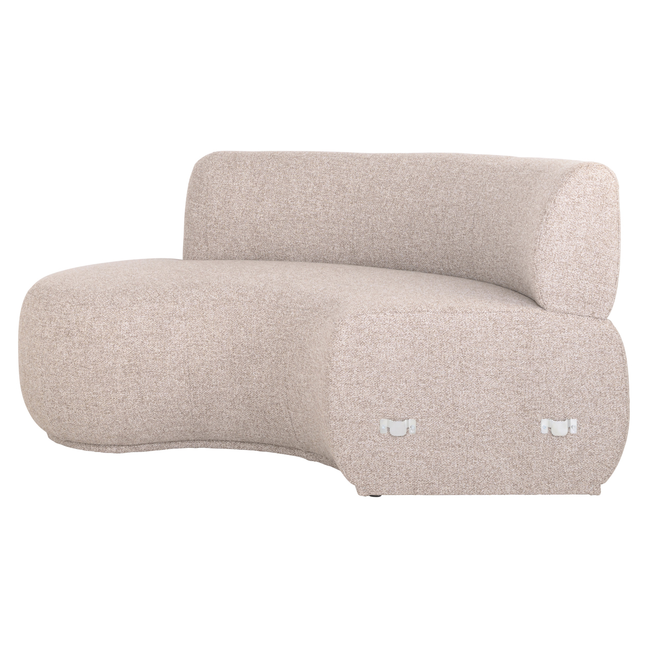 217122 - Dining bench Sorrobon cayenne ecru open end left round