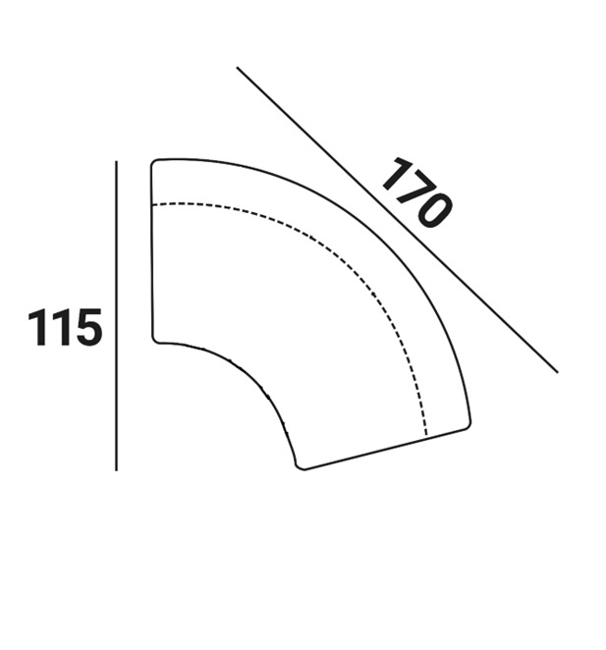 216412 - Dining bench Sorrobon customized round