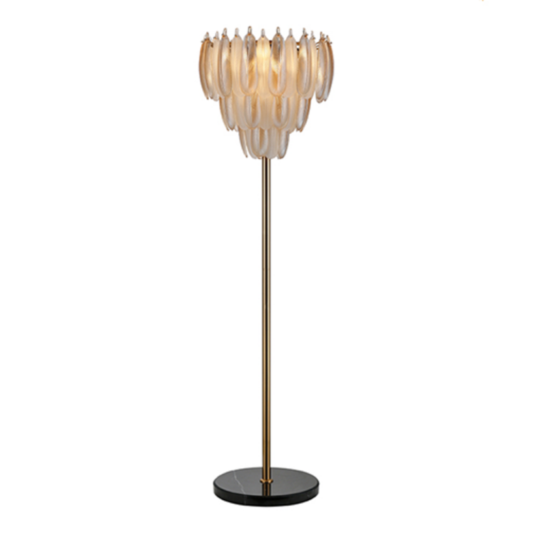 Lampa podłogowa Chloe mosiężna antyczna