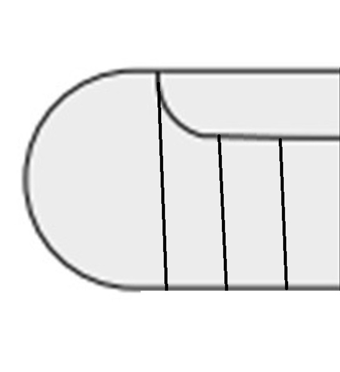 217106 - Dining bench Landmark customized open end left straight