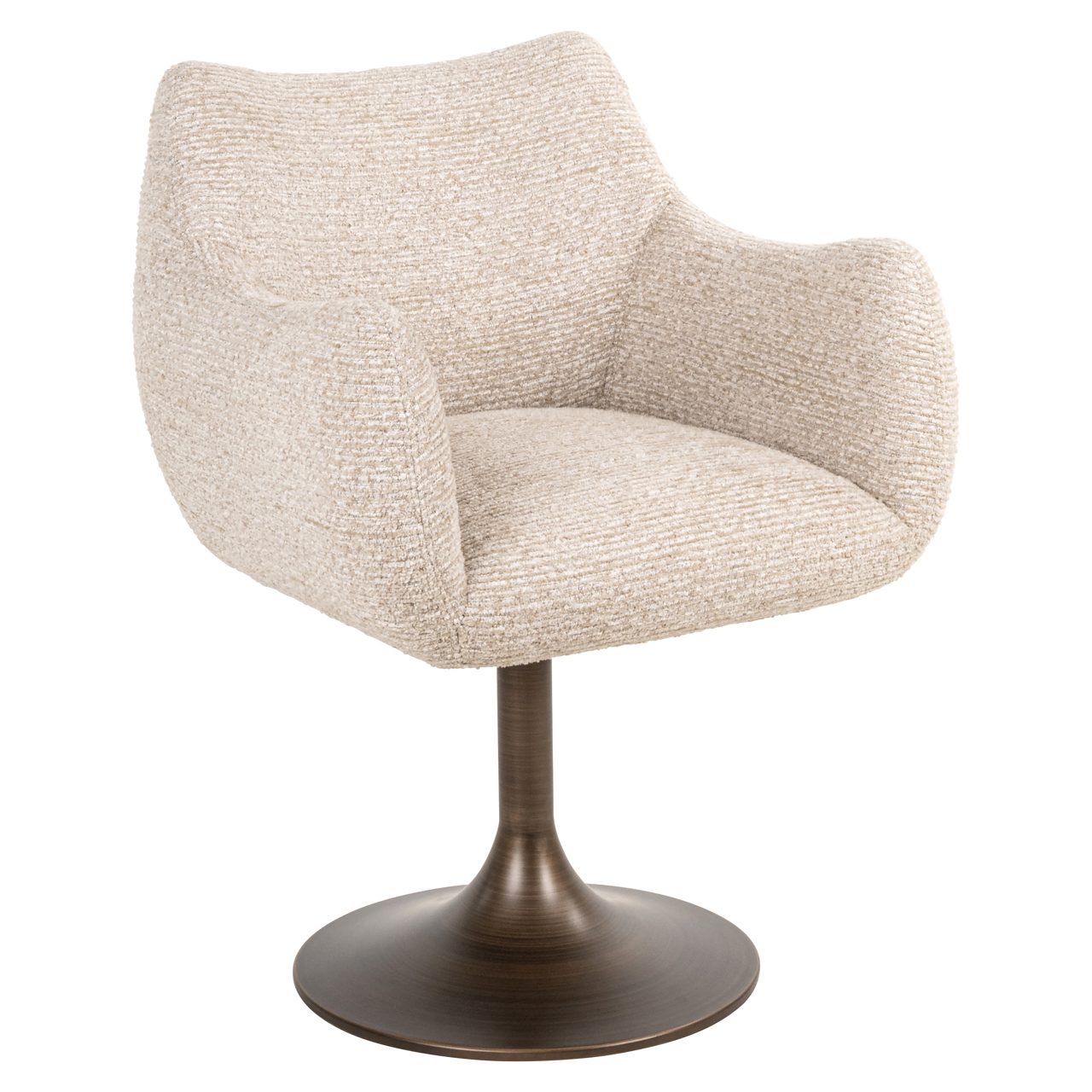 S4648 NATURAL LINEAR - Dining chair Aldo natural linear swivel