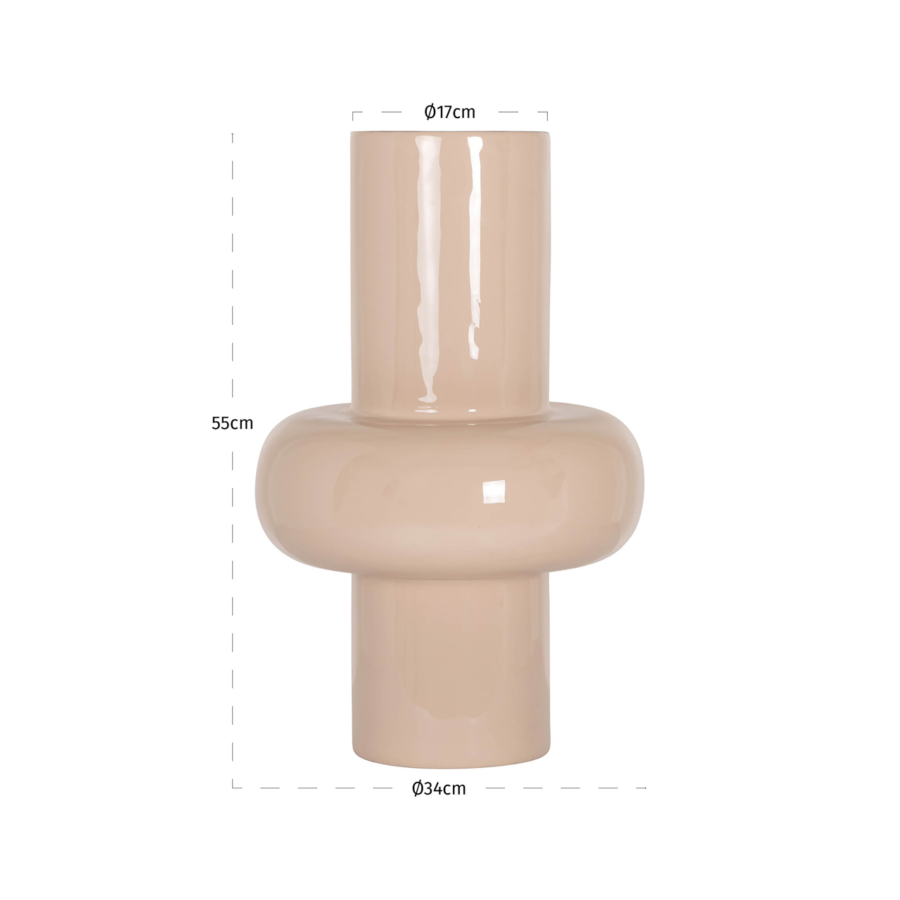 -VA-0406 - Vase Benice tapioca large