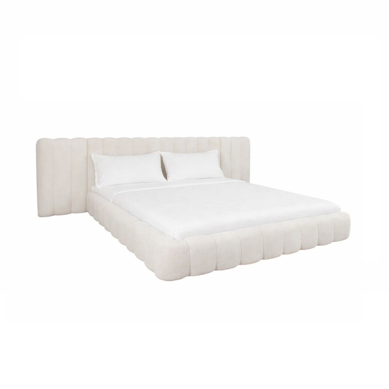 S6006 CREAM FANCY - Bed Cupidon cream fancy 180x210 (mattress size (excl.)) with storage